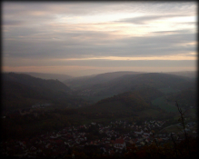 Blick vom Rotenfels auf Ebernburg