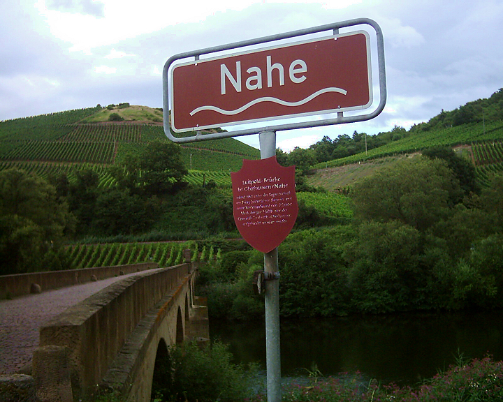 Oberhausen an der Nahe - Luitpold Brcke ca. 6km Entfernung von Bad Mnster am Stein-Ebernburg